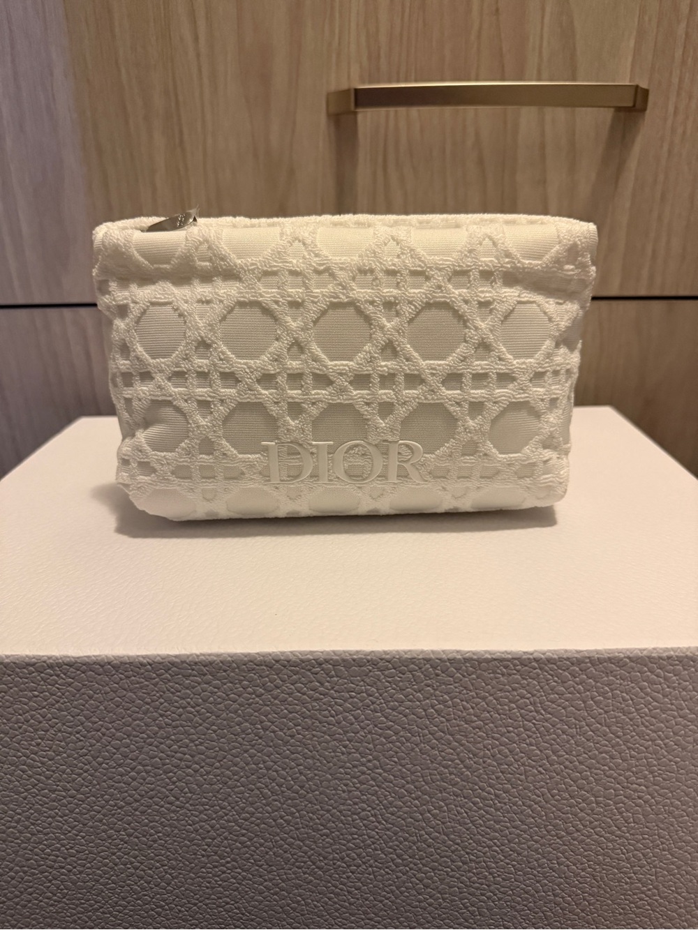 Dior Cream Tapestry Cosmetic Pouch
